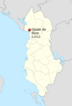 Gjadër Air Base (LAGJ) is located in Albania