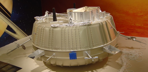 Scale model of the Huygens probe which landed on Titan