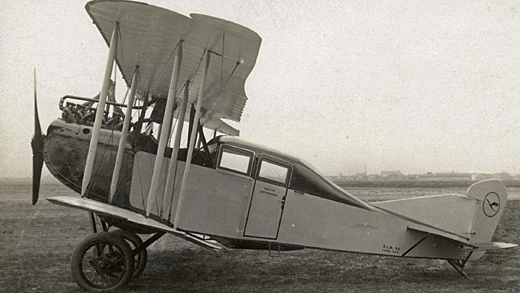 AEG J.II cabin version with the German airline Deutsche Luft-Reedereiin 1919