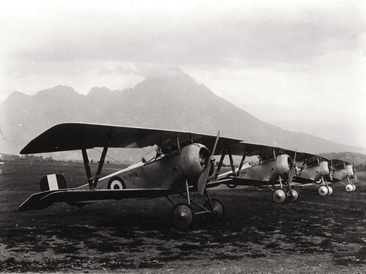 Lineup of Italian Nieuport 17s, built by Nieuport-Macchi