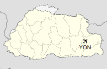 Location of airport in Bhutan