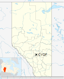 CYQF is located in Alberta