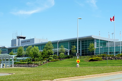 An airport terminal building