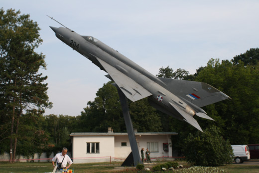 A MiG-21 gate guardian at Batajnica
