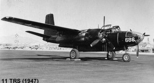 
Douglas A-26C-25-DT Invader 43-22686 of the 67th Recon Group in FA-26 configuration, March 1947.