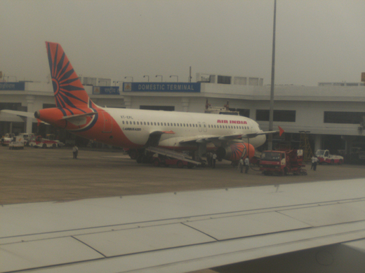 
An Indian Airlines A320 at the domestic terminal