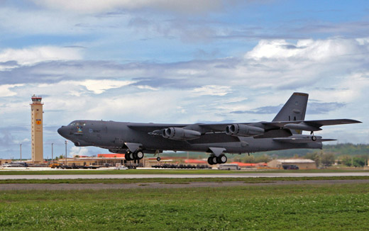 
A B-52 from Barksdale AFB takes off from Andersen in 2007