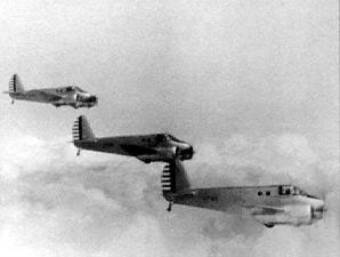 
Formation of Beechcraft AT-10s