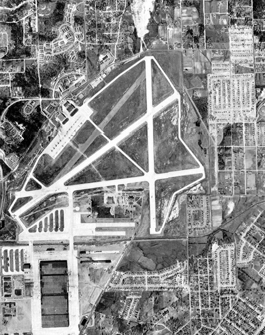 
March 9, 1951 airphoto of Birmingham Airport