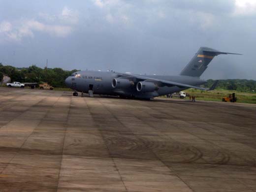 
C17 of US Air force in Zamboanga International Airport.