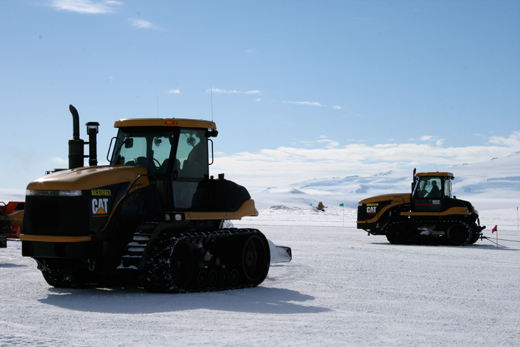 
Caterpillar Challenger machines perform constant runway grooming. Photo by Timothy Smith. CC BY 3.0.