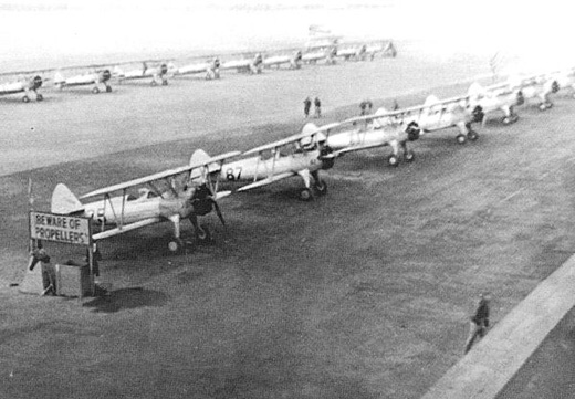 
rows of PT-17 Boeing Stearmans at Douglas, about 1943
