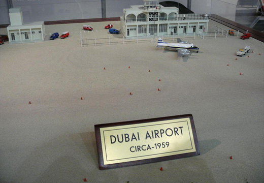 
A model of Dubai Airport as it looked in 1959