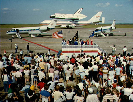 
Space Shuttle Challenger at Ellington Field in 1982