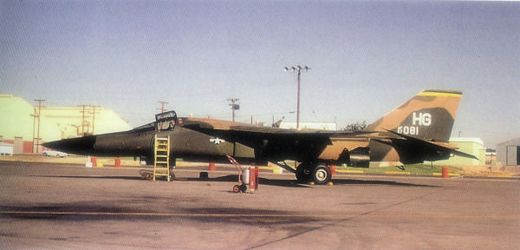 
F-105s with a EB-66 from the 355th TFW on a bomb run over enemy territory