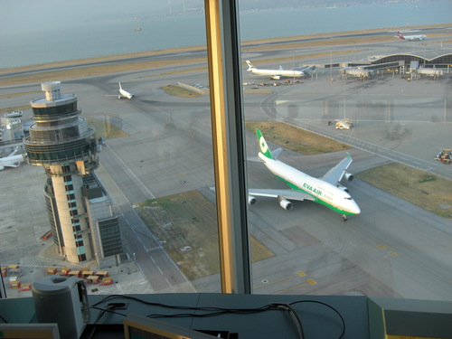
The view of the airport from the control tower