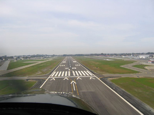 
Short-final for runway 28L.