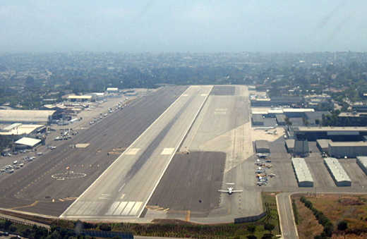 
Approaching Santa Monica Airport from the east