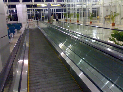
Travelators in departure hall
