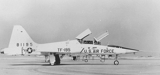 
Northrop T-38A Talon supersonic jet trainer at Moody, about 1964
