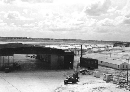 
Technical area behind ramp and hangars, about 1943.