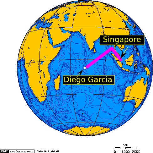
MV Baffin Strait transits between Singapore and Diego Garcia once a month.