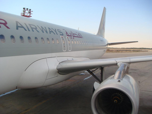 
Qatar Airways A320 at the airport