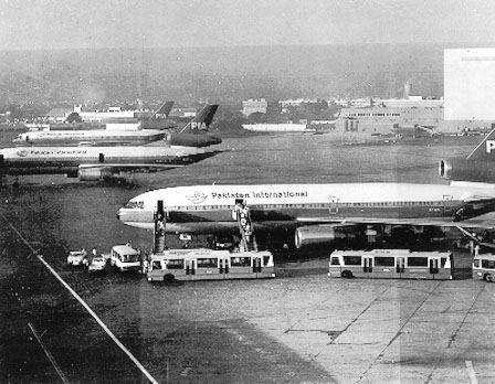 
PIA aircrafts at Karachi airport in the 1980s