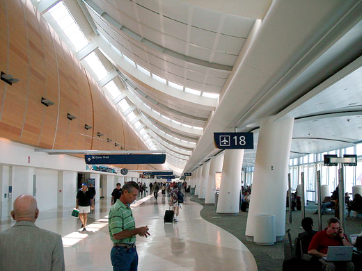 
The departure hall in the newly completed departure area in Terminal B in August 2009.