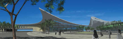 
Artist's rendition of the new terminal at Gibraltar Airport.