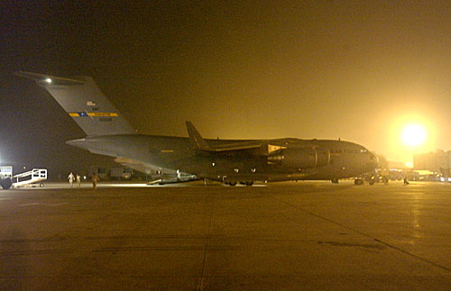 
The USAF was a regular visitor to the airport, providing relief goods for the 2005 Kashmir earthquake, photographed 2005