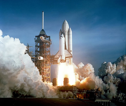 
The Space Shuttle is launched with the help of two solid-fuel boosters known as SRBs