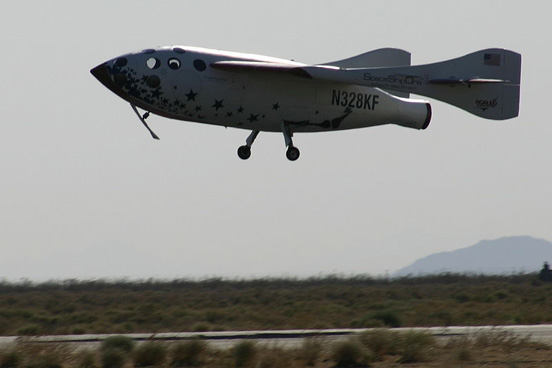 
Scaled Composites SpaceShipOne used horizontal landing after being launched from a carrier airplane
