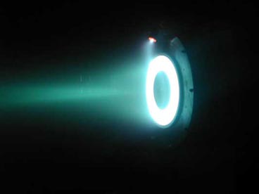 
Hall effect thruster. The electric field in a plasma double layer is so effective at accelerating ions that electric fields are used in ion drives.