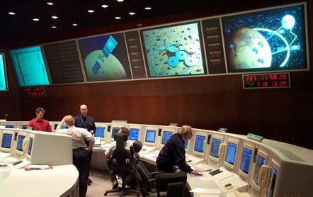 
The ESA control room in Darmstadt, Germany