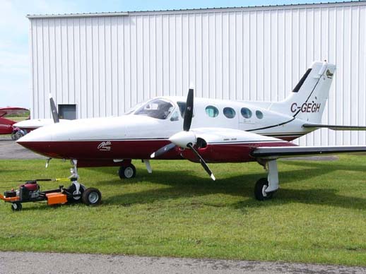 
A Cessna 421B Golden Eagle at Smiths Falls Airport June 2006