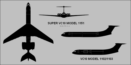 
VC10 Silhouette Drawing
