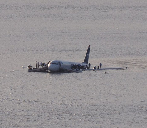 
US Airways Flight 1549, ditched in the Hudson River in 2009 with all passengers surviving