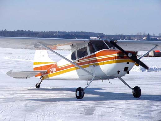
Cessna 170A on an ice runway near Ottawa, Ontario