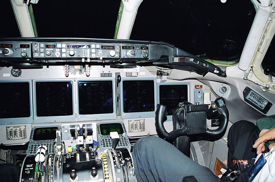 
Glass cockpit of a Saudi Arabian Airlines MD-90