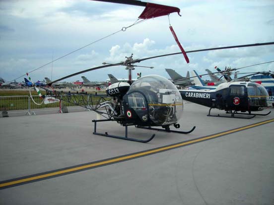 
Agusta-Bell 47G (foreground) and Agusta-Bell AB.47J3 Ranger in Italian Carabinieri markings in 2006