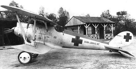 
Pfalz D.IIIa (serial 8413/17) displaying hastily applied Balkenkreuz markings