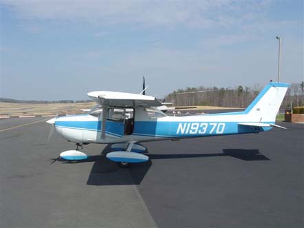 
1973 Cessna C150L showing its longer dorsal strake than earlier models