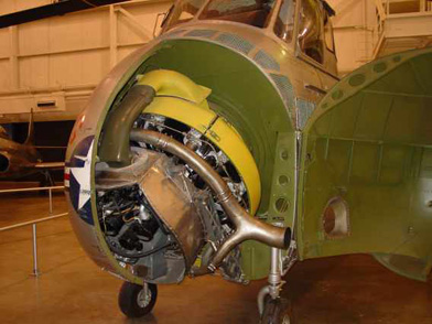 
H-19 at National Museum of the United States Air Force, showing unusual mounting of engine