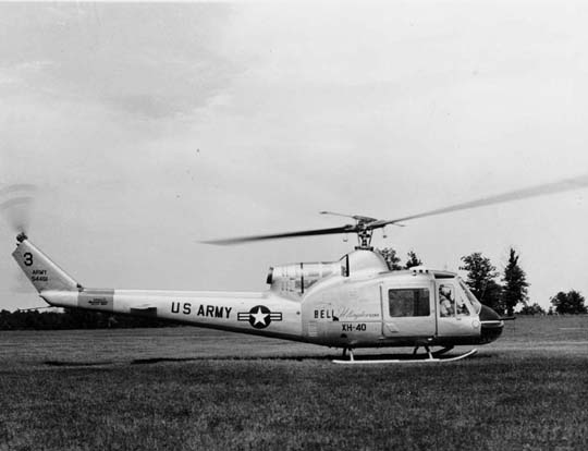 
A Bell XH-40, a prototype of the UH-1 and Bell 204
