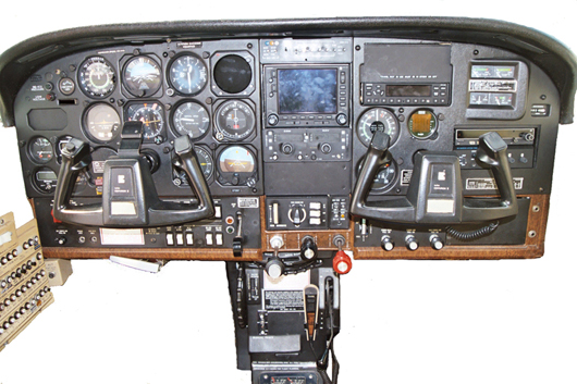 
An updated Cessna T210 instrument panel.