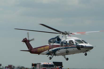 
A Palm Beach County Fire-Rescue Traumahawk Air Ambulance. (S-76C+)