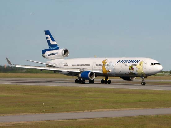 
Finnair MD-11 decorated with Moomin characters.