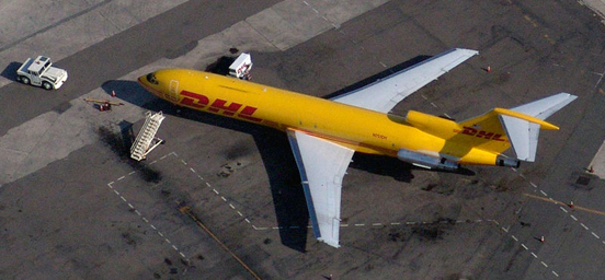
DHL Boeing 727-200F freighter at San Diego