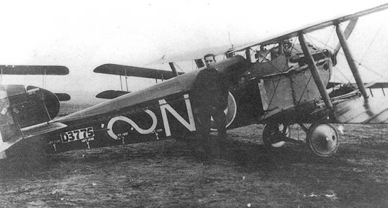 
Dolphin of No. 87 Squadron, showing Lewis gun mounted atop the lower right wing